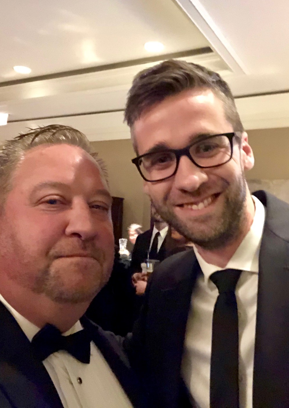Two men dressed up